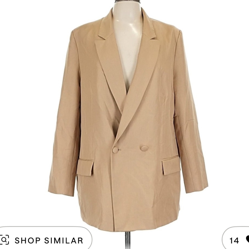 ASOS Double-Breasted Tan Blazer